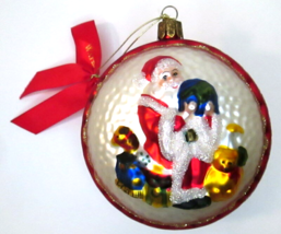 Vintage Waterford Santa Claus Christmas Tree Ornament Dual Sided - £44.63 GBP