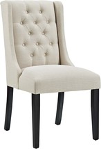 Beige Parsons Kitchen And Dining Room Chair By Modway Baronet With Modern Tufted - £156.63 GBP