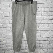 Adidas Womens Golf Jogger Pants Gray Size L Knit Pockets Drawstring - $29.65