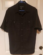 5.11 Tactical Series Black Snap Button Up Short Sleeve Shirt Size Medium Pockets - £12.14 GBP