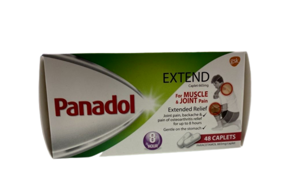 2 Box Panadol EXTEND 48 Caplets MUSCLE & JOINT Pain Extended Relief
