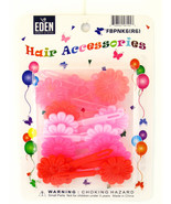 EDEN GIRLS SELF HINGE FLORAL HAIR BARRETTES - PINK &amp; RED - 18 PCS. (58145) - $7.99