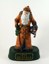 Christmas Austria Santa Figurine Hand Painted Ceramic 9.5&quot; Collectable Vintage - £12.52 GBP