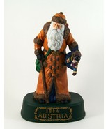 Christmas Austria Santa Figurine Hand Painted Ceramic 9.5&quot; Collectable V... - £12.50 GBP