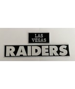 LAS VEGAS RAIDERS SEW/IRON ON PATCH NFL FOOTBALL  2x12” &amp; 2x4” INCH EMBR... - $417.45 MXN