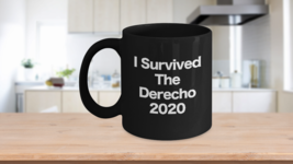 Derecho Survivor 2020 Mug Black Coffee Cup Iowa Hurricane Storm Disaster - £17.38 GBP+