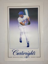 VTG Daryl Strawberry Cartwrights Promotional Poster LA Dodgers RARE 23.5... - £19.49 GBP