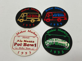 Lot 4 Makai Marketplace Ala Moana Poi Bowl Hawaii POG Milk Cap - $12.58