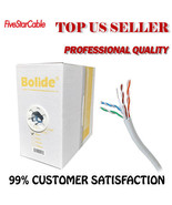 Cat5e CMR 24AWG UTP 1000FT Professional Grade SOLID COPPER W&#39; Free Conne... - $177.78 CAD