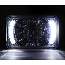 4X6&quot; White LED Halo Projector Crystal Clear Headlight Halogen Headlamp Bulb Each - £23.73 GBP