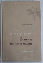 (C) Introduction to Semimicor Qulitative Analysis 1960 Hardcover Book CH... - $3.95