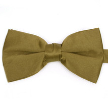 Boy&#39;s 1.5&quot; Poly Satin Banded Bow Ties - Mustard - £5.61 GBP