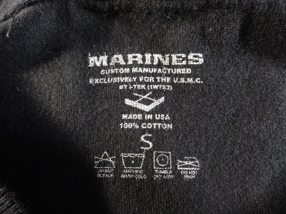 DISCONTINUED USMC MARINE CORPS PULLOVER ATHLETIC GYM LONG SLEEVE ACTIVE SHIRT S Item image 3