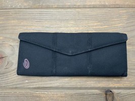 Timbuk2 Wallet Black Nylon, Suede Accents Holds 6 Cards 8” Wide - $24.70
