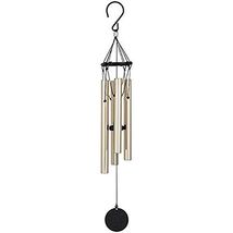 Gold Faceted Metallic Aluminum Wind Chime Outdoor Garden Windchimes 35 I... - $59.38
