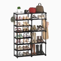 8-Tier Shoe Rack Storage Organizer, 25-28 Pairs Shoes Shelf Organizer, R... - $52.24