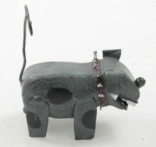 Photo/Card Holder Metal Grey and Black Dog with Spike Collar  - $6.92