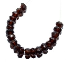 16.25cts Natural Hessonite Faceted Rondelle Beads Loose Gemstone 20 pcs ... - £4.08 GBP