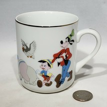 Vintage Disneyland Walt Disney World Productions Gold Trim Coffee Mug Cup Japan - $19.95