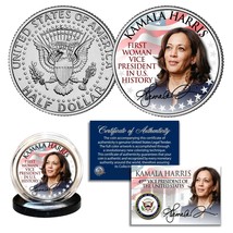 KAMALA HARRIS First Woman Vice President in US History JFK Half Dollar C... - £7.47 GBP