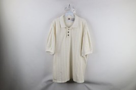 Vintage 90s Streetwear Mens 2XL Houndstooth Plaid Pique Cotton Golf Polo Shirt - $44.50