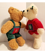 HALLMARK CARDS CHRISTMAS KISS KISS MISTLETOE BEARS SET - 10&quot; INCH - TRUE... - £3.91 GBP