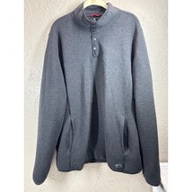 Gerry Ottoman 1/4 Zip Pullover Ribbed Sweatshirt Mens Dark Gray Size XXL - $19.95