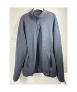 Gerry Ottoman 1/4 Zip Pullover Ribbed Sweatshirt Mens Dark Gray Size XXL - $372.25 MXN