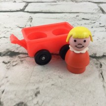 Fisher Price Little People Vintage Red Wagon &amp; Little Girl - $11.88