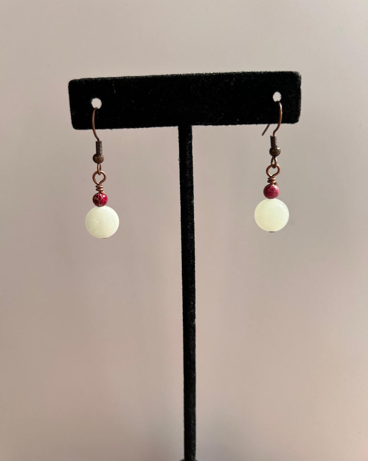 Simplicity Glow in the Dark Stone and Red Jasper and Mother of Pearl and... - $16.00