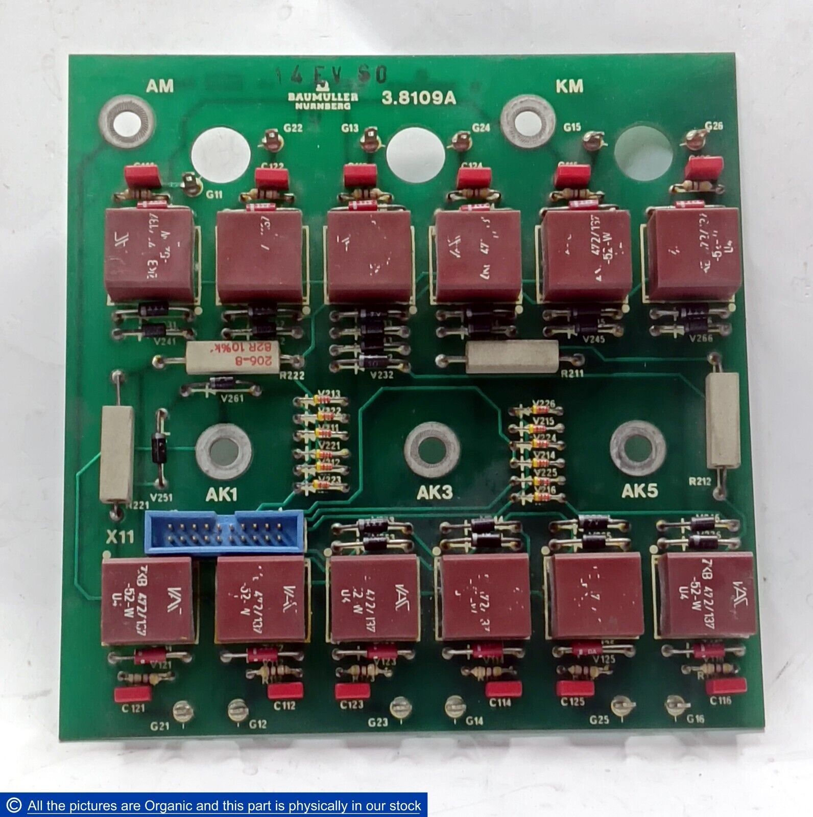 Baumuller 3.8109A I/O Relay Assy PC Board 3.8109 A Baumuller Nurnberg BK... - $139.00