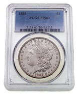 1885 $1 Silver Morgan Dollar Graded By PCGS As MS63 Gorgeous Coin! - $2,186.81 MXN