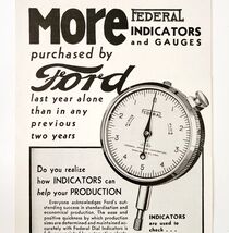 1936 Federal Indicators Advertisement Automobilia Ford Motor Company DWV10 - $7.04 CAD