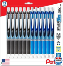 Pentel EnerGel 0.7mm RTX Retractable Liquid Gel Pens, 6 Black &amp; 6 Blue, ... - $51.61