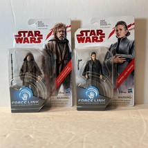 Star Wars Luke Skywalker Jedi Exile and General Leia Organa Force Link NIP - $14.50