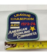 Vtg 1973-1974 American Bowling Congress League Champion Patch - 1970s - $16.42 CAD