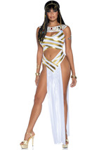 2 PC Egyptian Goddess  includes striped cut-out dress with ornate jeweled collar - £75.93 GBP