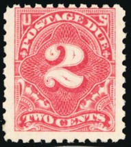 J60, Mint OG VLH Fine 2¢ Postage Due Stamp Cat $250.00 - Stuart Katz - £77.85 GBP