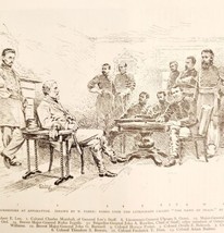1888 Surrender At Appomattox Ulysses Grant Plate Print Victorian Ephemer... - $365.67 MXN