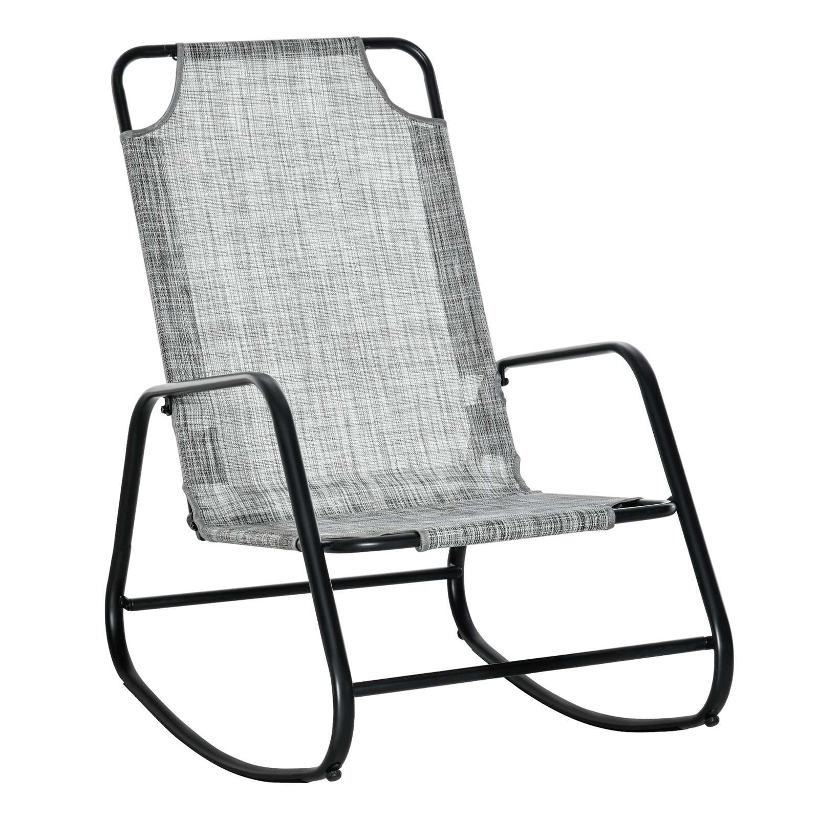 Outsunny Grey Rocking Chair: Patio, Porch, Balcony - $112.99