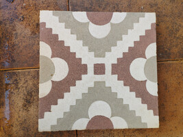 Tile Hydraulic Tile con Drawing Geometric mas de 70 Years 20x20x2 CM - $50.65