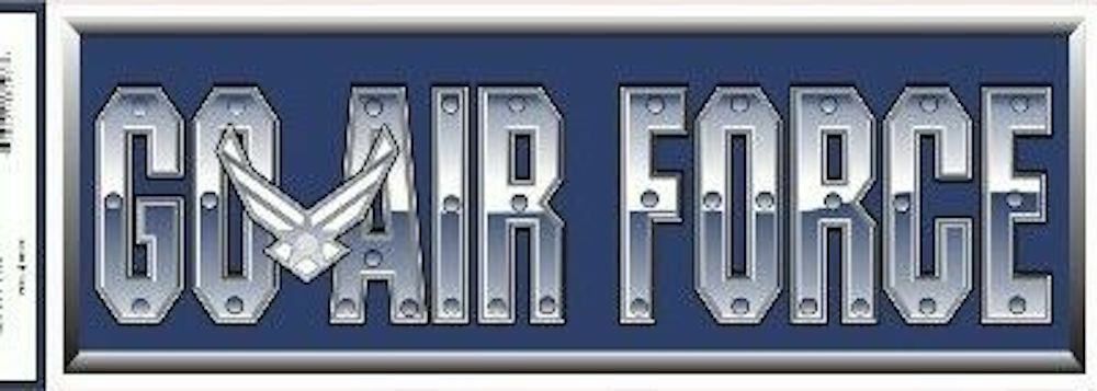 GO AIR FORCE NEW  BIG BLUE LOGO  MILITARY DECAL - £11.38 GBP