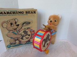 Vintage Amico Toy Marching Bear with Cymbal Battery Op. Not Working Japa... - $36.27