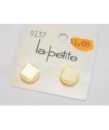 VINTAGE BUTTONS NEW OLD STOCK La Petite #9137 2 ROUND TO TWIST SQUARE 1/2&quot;  - $10.84 CAD