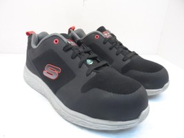 Skechers Men&#39;s 99992002 Aluminum Toe Steel Plate Safety Shoe Black Red Size 11M - £31.45 GBP