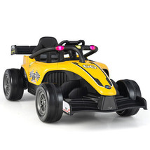 12V Kids Ride on Electric Formula Racing Car with Remote Control-Yellow ... - £202.64 GBP