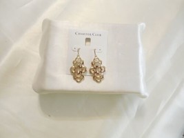 Charter Club 2&quot; Gold-Tone Openwork Flower Drop Earrings C599 - $11.51