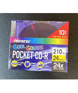 MEMOREX COOL COLORS POCKET 3inch CD-R 10pack *SEALED* 210MB 24min - £15.60 GBP