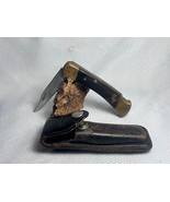 1990 Buck 110 Hunter Pocket Folding Knife Single Blade With Sheath - $39.95