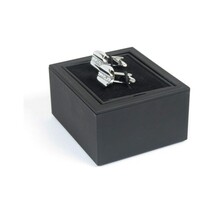 Men J.Valintin Cufflinks by Vitorofolo for French Cuff Shirt V35-1 Silver stones image 3